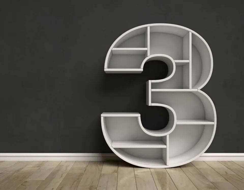 Large number three-shaped shelf unit