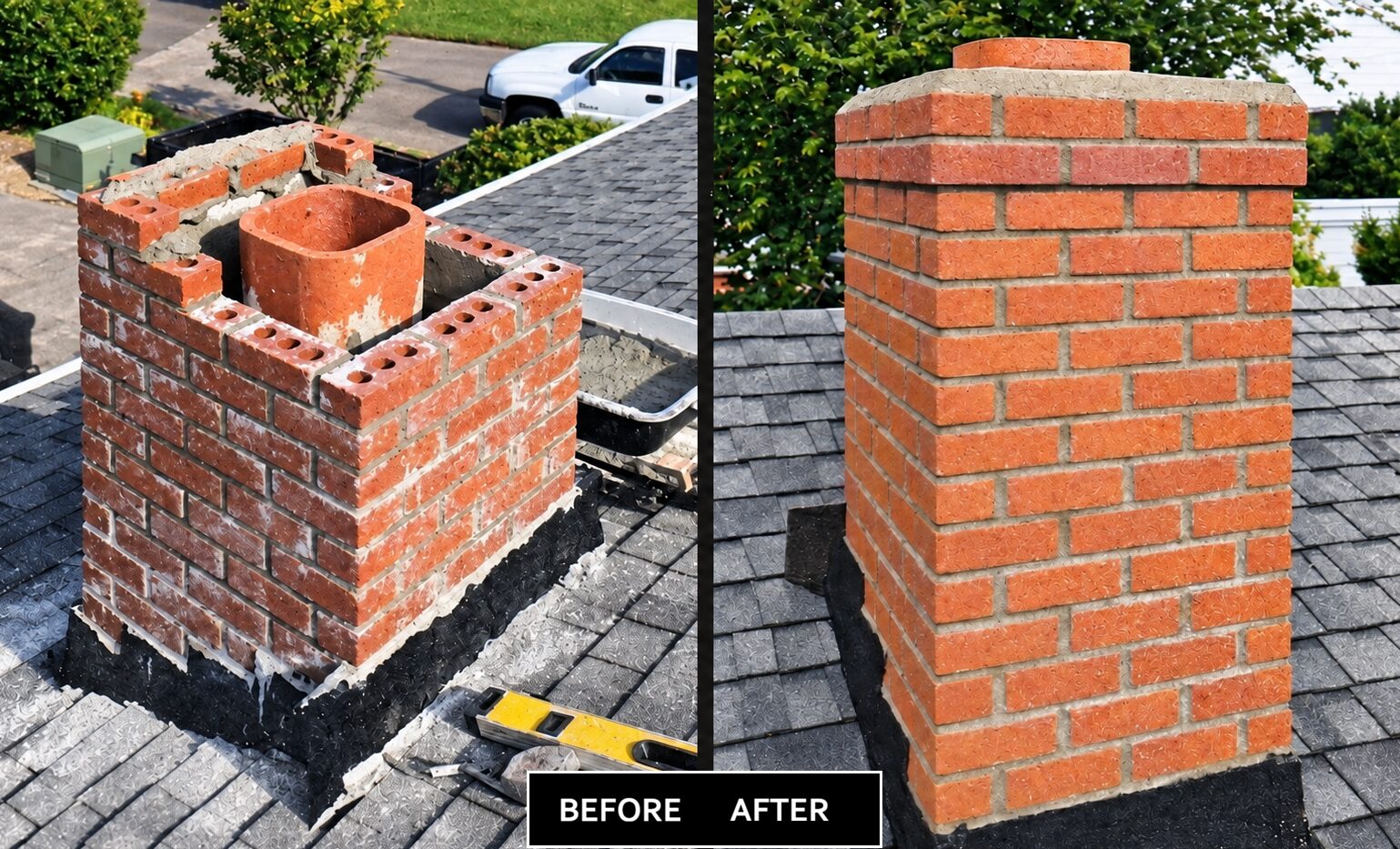BEFOREAFTERCHIMNEYREPAIR